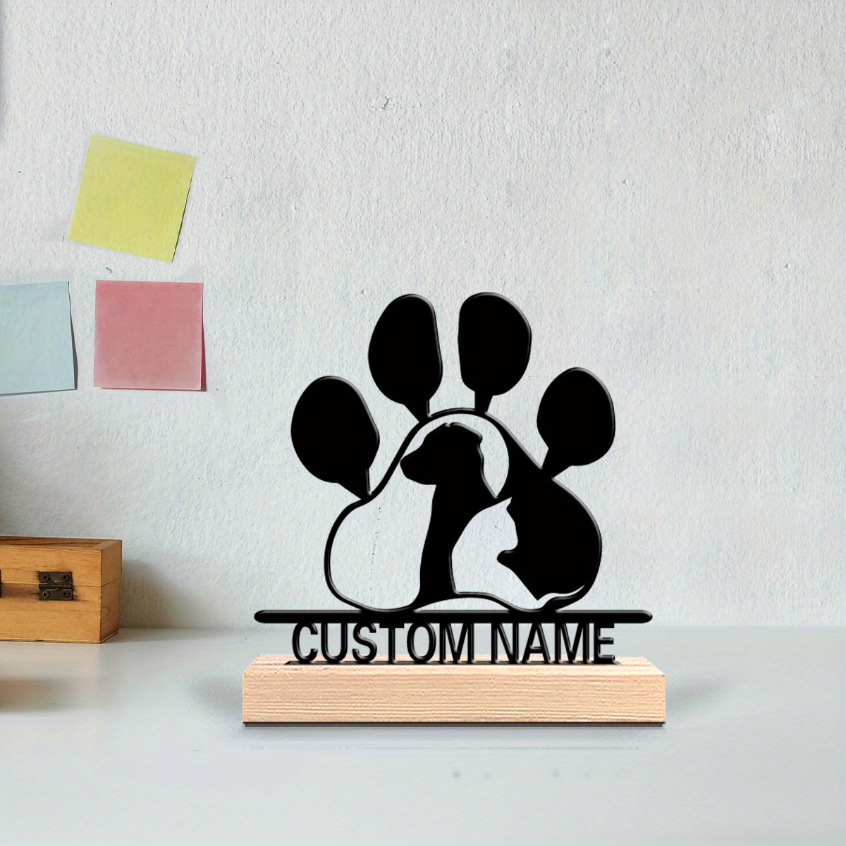 Desktop Laser Engraver - Custom Pet Paw Metal Art Sign