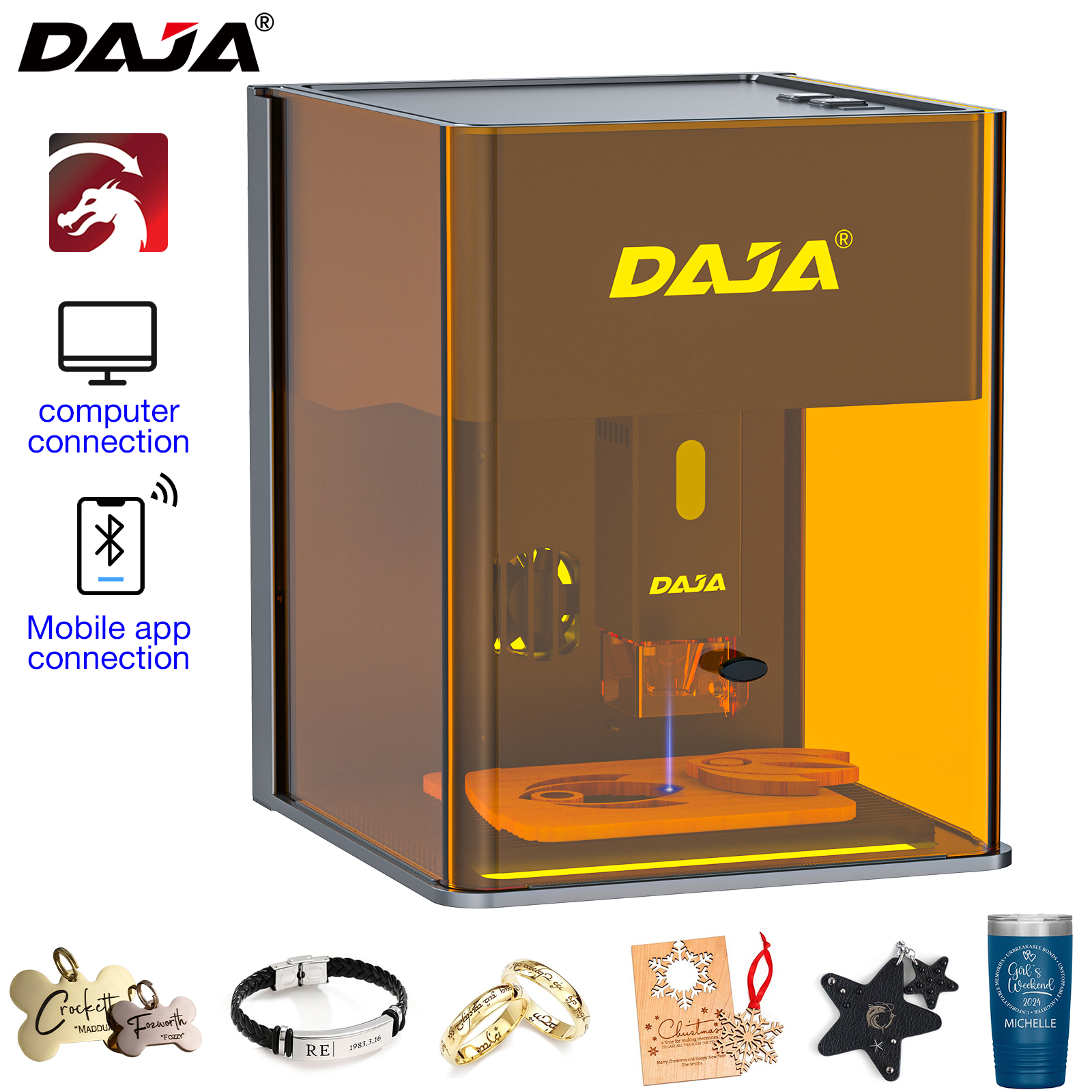 Industrial Laser Technology - DAJA DJ6 Pro Mini Laser Engraving