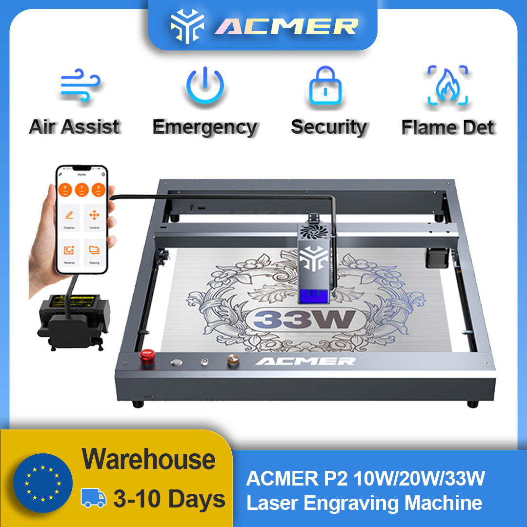 Industrial Laser Technology - ACMER P2 Laser Engraver 33W 20W
