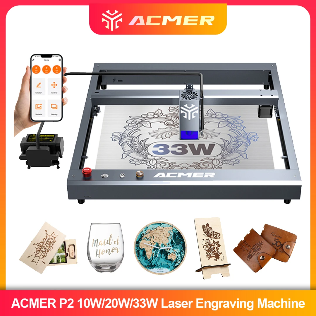 Industrial Laser Technology - ACMER P2 Laser Engraver 33W 20W