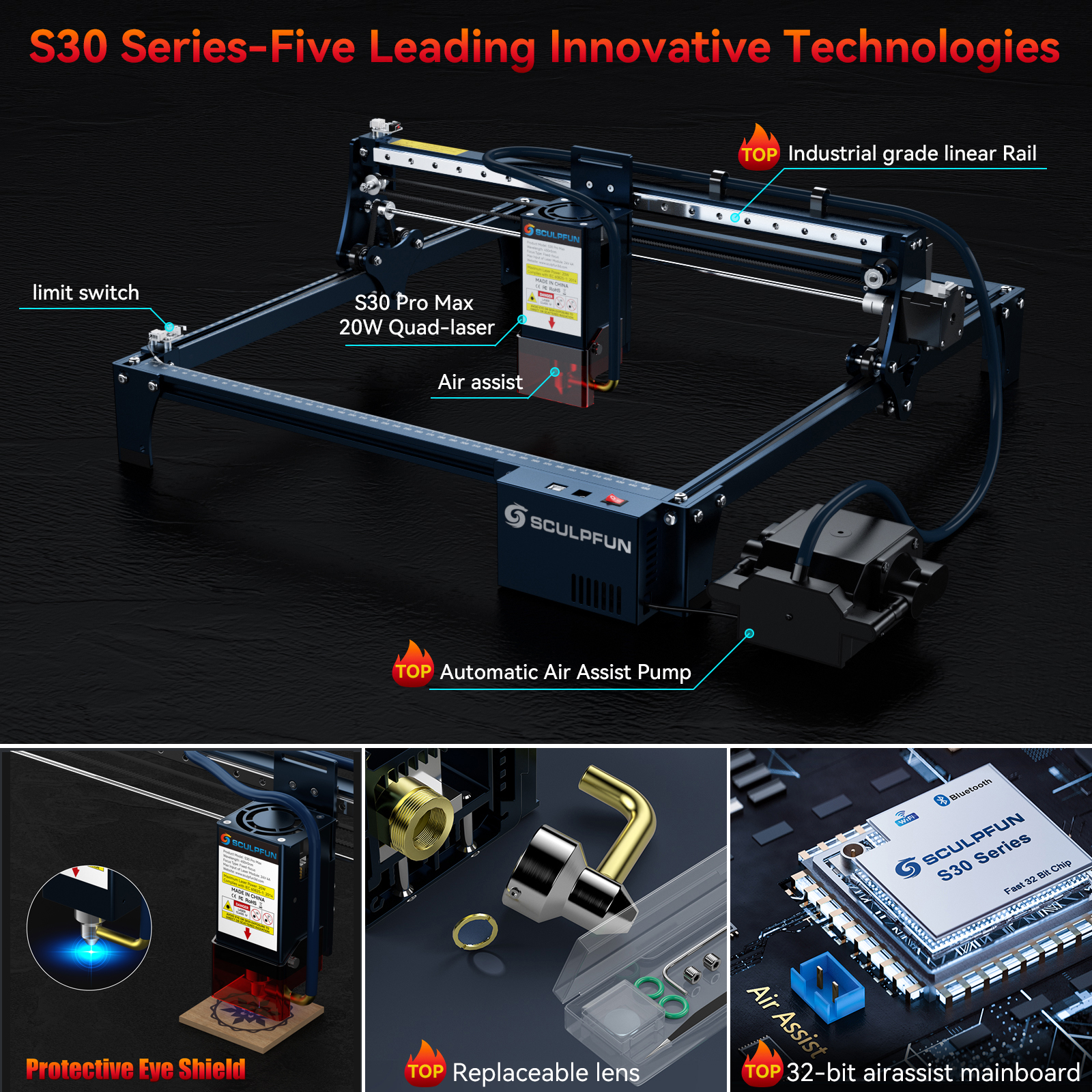 SCULPFUN S30 pro max S30 PRO S – Industrial Laser Technology Bewertung und Preis