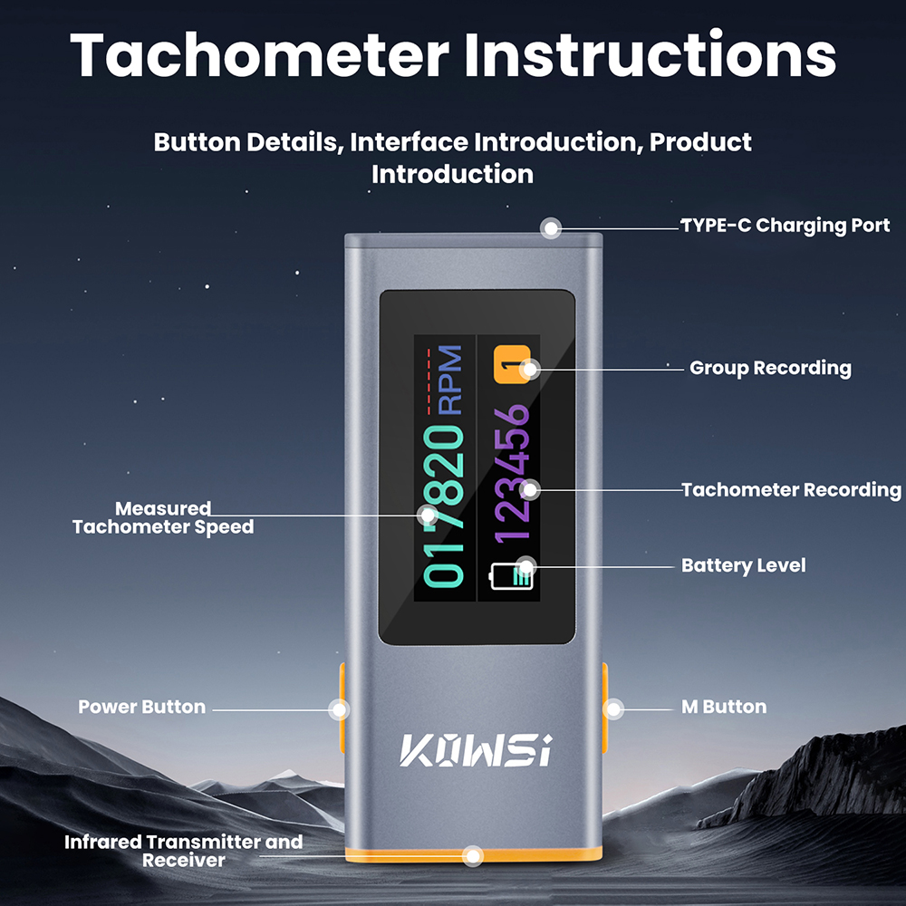 0.96-inch TFT infrared RPM spe – Industrial Laser Tachometer Bewertung und Preis