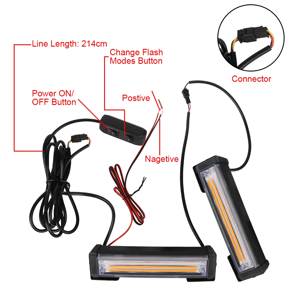 2Pcs COB Car Strobe Warning Li – Industrial Laser Pointer 24V Bewertung und Preis