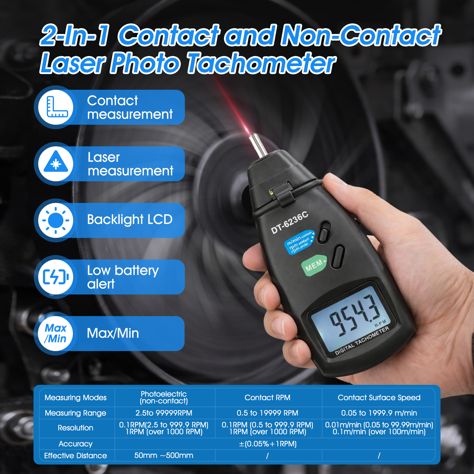 Digital Laser Tachometer, Non- – Industrial Laser Tachometer Bewertung und Preis