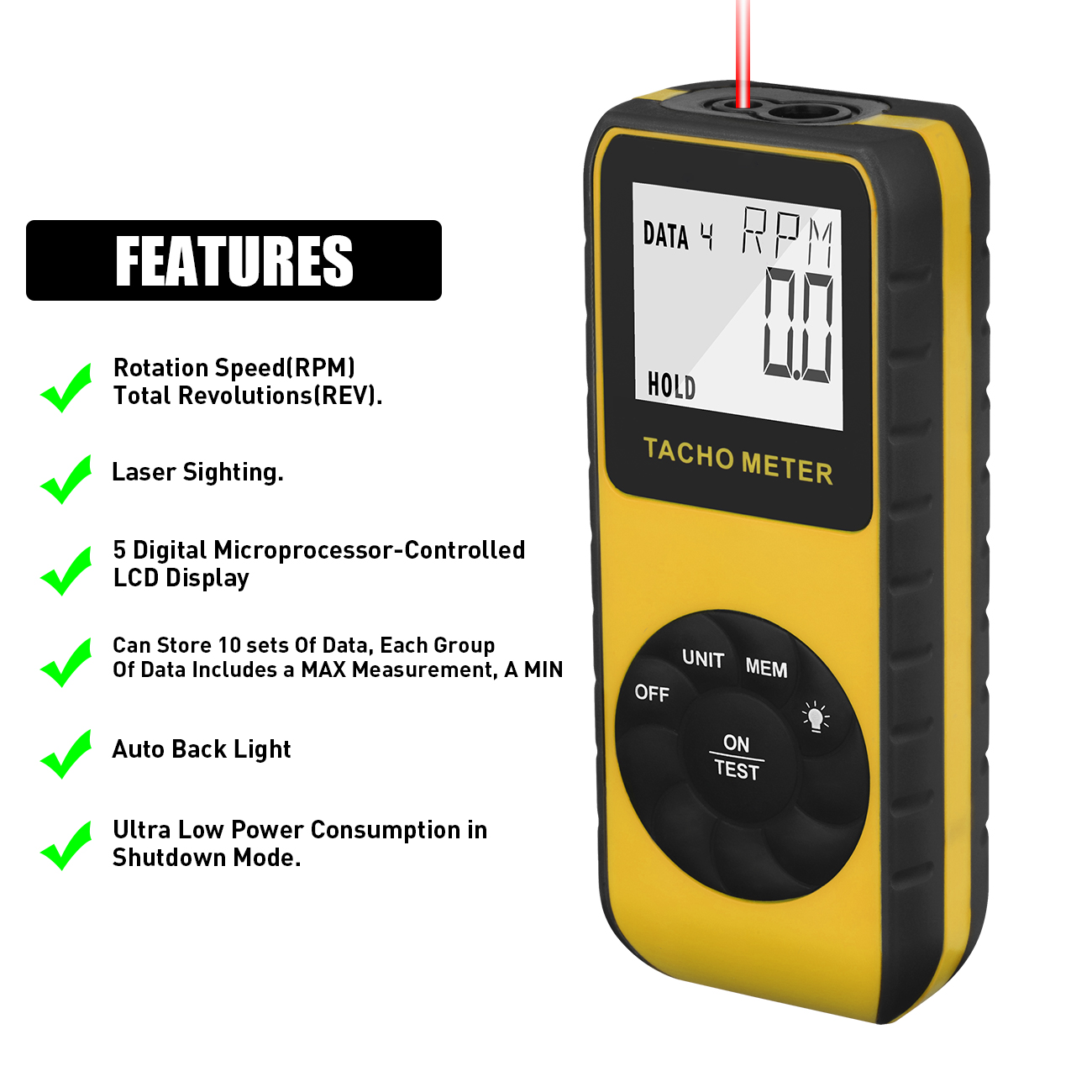 Digital Non-Contact Laser Tach – Industrial Laser Tachometer Bewertung und Preis