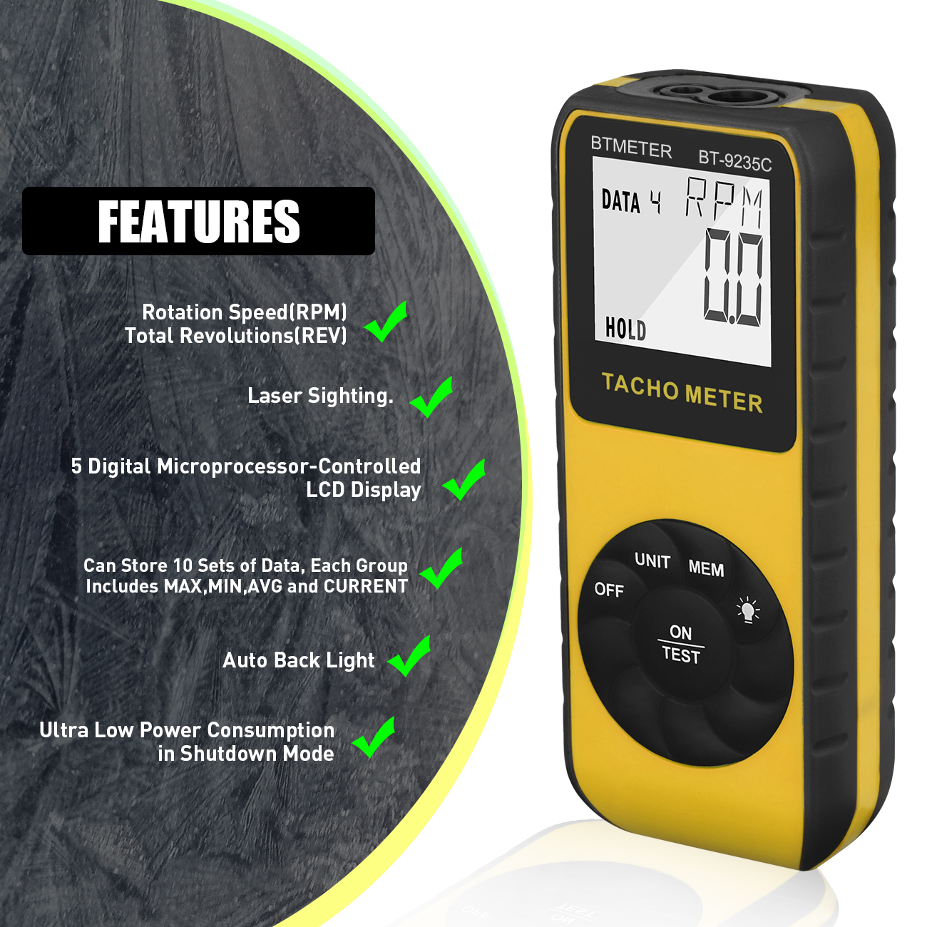 Digital Non-Contact Laser Tach – Industrial Laser Tachometer Bewertung und Preis